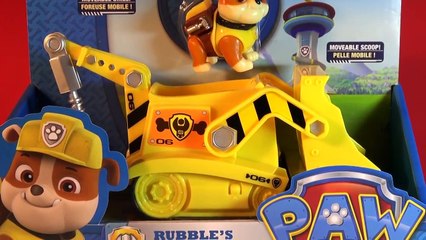 Paw Patrol , RUBBLE'S DIGGIN' BULLDOZER with Moveable Drill and Moveable Scoop
