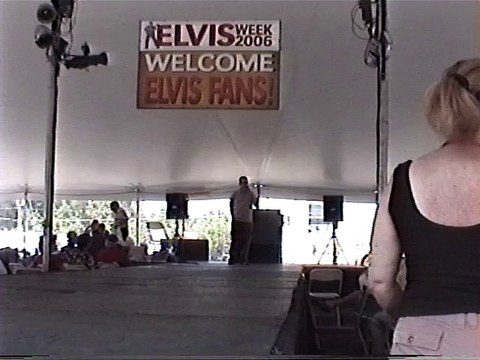 Sonny West talking to the tent crowd at Elvis Week 2006 video
