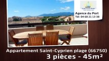 A vendre - appartement - Saint-Cyprien plage (66750) - 3 pièces - 46m²
