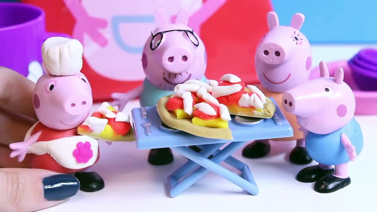 Peppa Pig Cooking Play Set Play Doh Pizza Playdough Chef Peppa Pig
