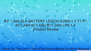 6V 1.3Ah SLA BATTERY LEOCH DJW6-1.2 T1 F1 6V1.3AH 6V1.4AH 6V1.2AH LP6-1.4 Review