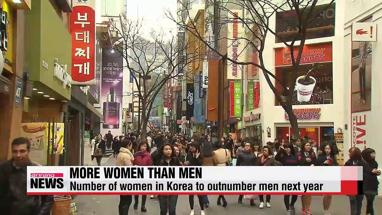 Number of women in Korea to outnumber men next year