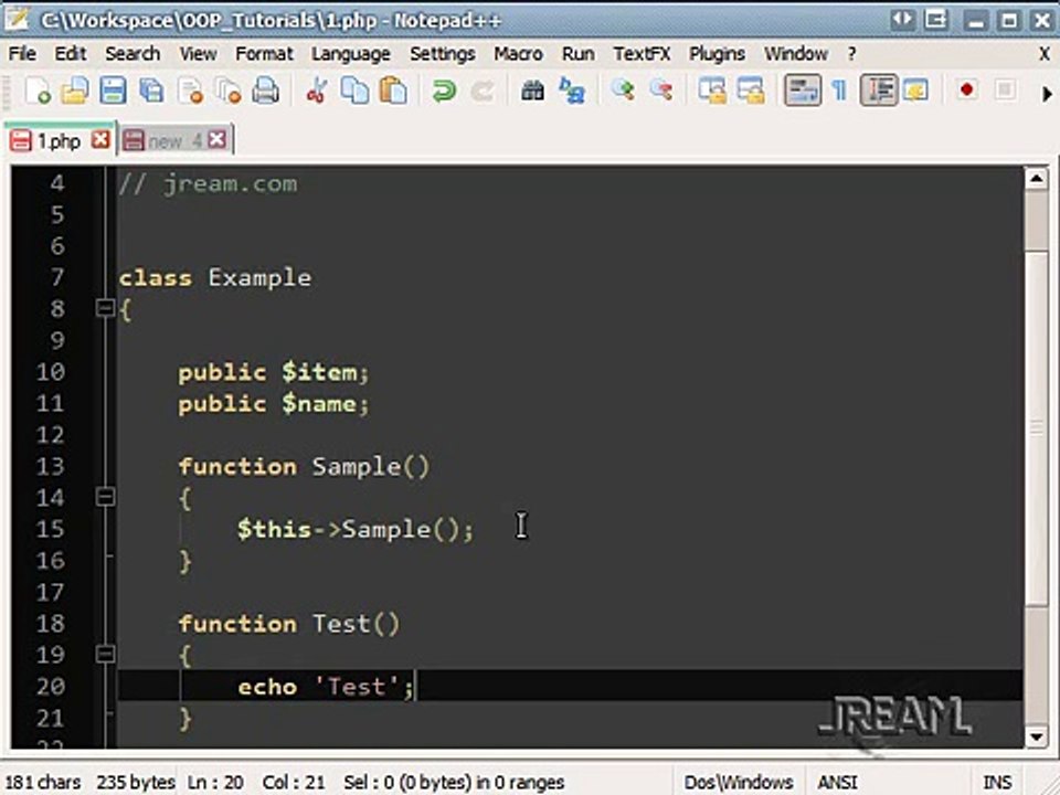 PHP OOP Tutorial 2 - Properties and $this - YouTube