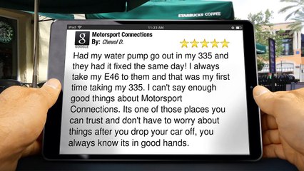 Motorsport Connections Winston-Salem         Wonderful         5 Star Review by Chevol D.