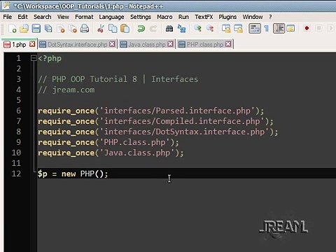 PHP OOP Tutorial 8 - Interfaces - YouTube