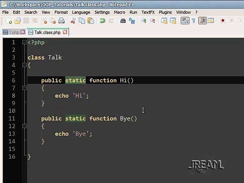 PHP Static Class Tutorial OOP - 9 - YouTube