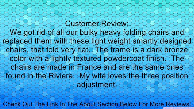 LaFuma Transaluxe Folding Sling Chair Review