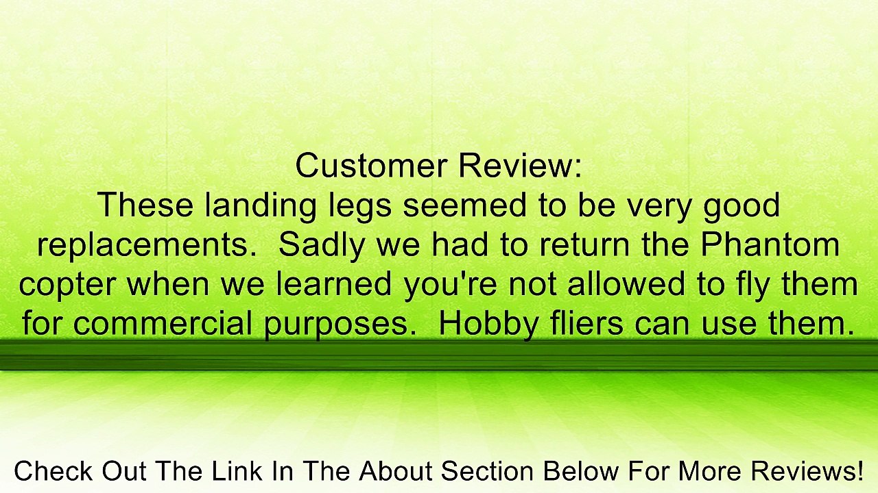 DJI Innovations Phantom Replacement Landing Gear Skid Legs Review