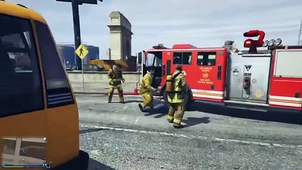 Dans GTA V les pompiers sont de dangereux psychopathes
