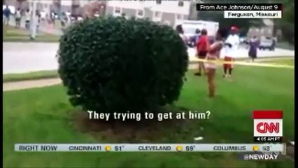Warning: Startling cell phone video from Michael Brown shooting scene