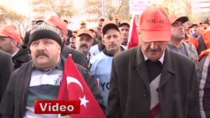 Taşeron İşçilerinden Karayolları Önünde Kadro Eylemi