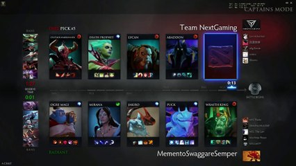 #Dota2: ESL Pro Series IX - Serie A Playday#7: Team iMpulsive vs. Team MementoSwaggareSemper vs. NextGaming
