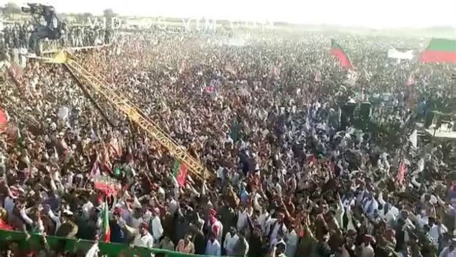 PTI MASSIVE JALSA @ Larkana Crowd Chanting #GoZardariGo_(new)