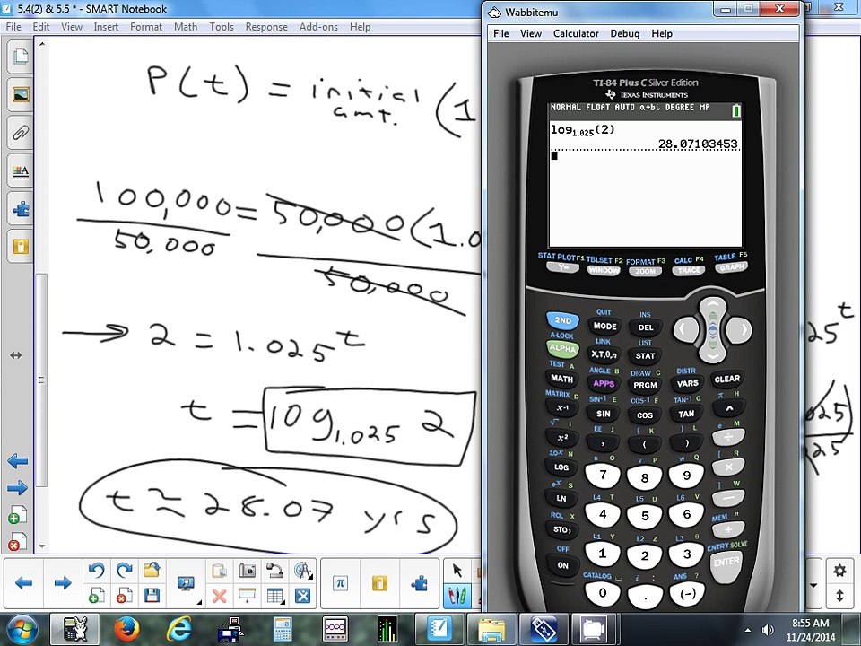 5.4(2) & 5.5 Logarithmic Functions & Their Graphs 11-24-14