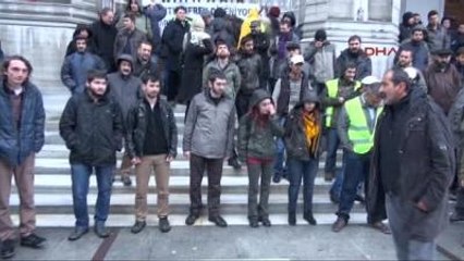 Sirkeci Büyük Postane Önünde İşçi Eylemi