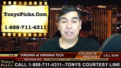 Virginia Tech Hokies vs. Virginia Cavaliers Free Pick Prediction NCAA College Football Odds Preview 11-28-2014