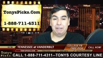 Vanderbilt Commodores vs. Tennessee Volunteers Free Pick Prediction NCAA College Football Odds Preview 11-29-2014