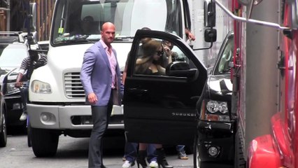 Lady Gaga smoking a joint in traffic