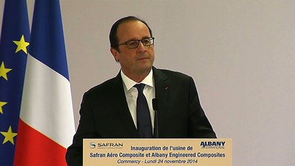 Discours à l'inauguration de l'usine de Safran et Albany