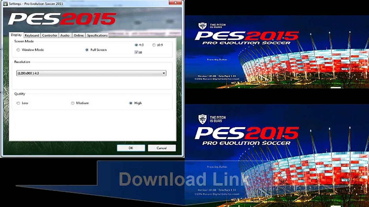 Pro Evolution Soccer 2015 Full Screen Problem