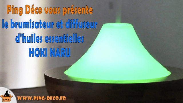 Diffuseur et brumisateur d'huiles essentielles verre et bambou HOKI NARU (WWW.PING-DECO.FR)