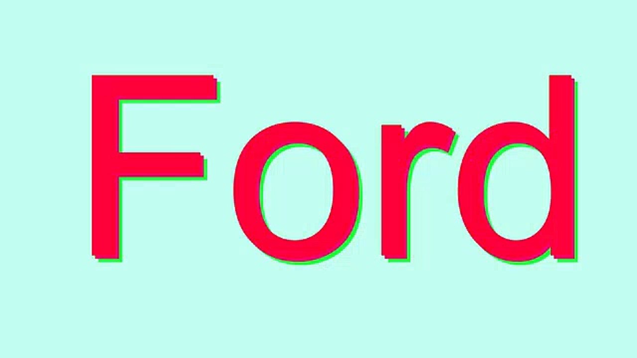 How to Pronounce Ford