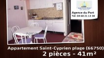 A vendre - appartement - Saint-Cyprien plage (66750) - 2 pièces - 41m²