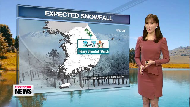 Rain for most regions, snowfall for mountains of Gangwon-do Province