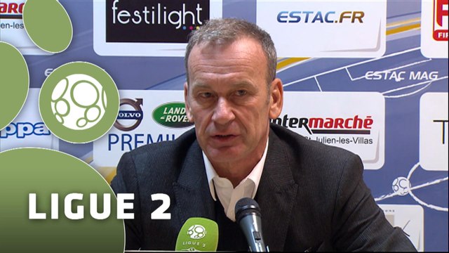 Conférence de presse ESTAC Troyes - AS Nancy-Lorraine (1-0) : Jean-Marc FURLAN (ESTAC) - Pablo CORREA (ASNL) - 2014/2015