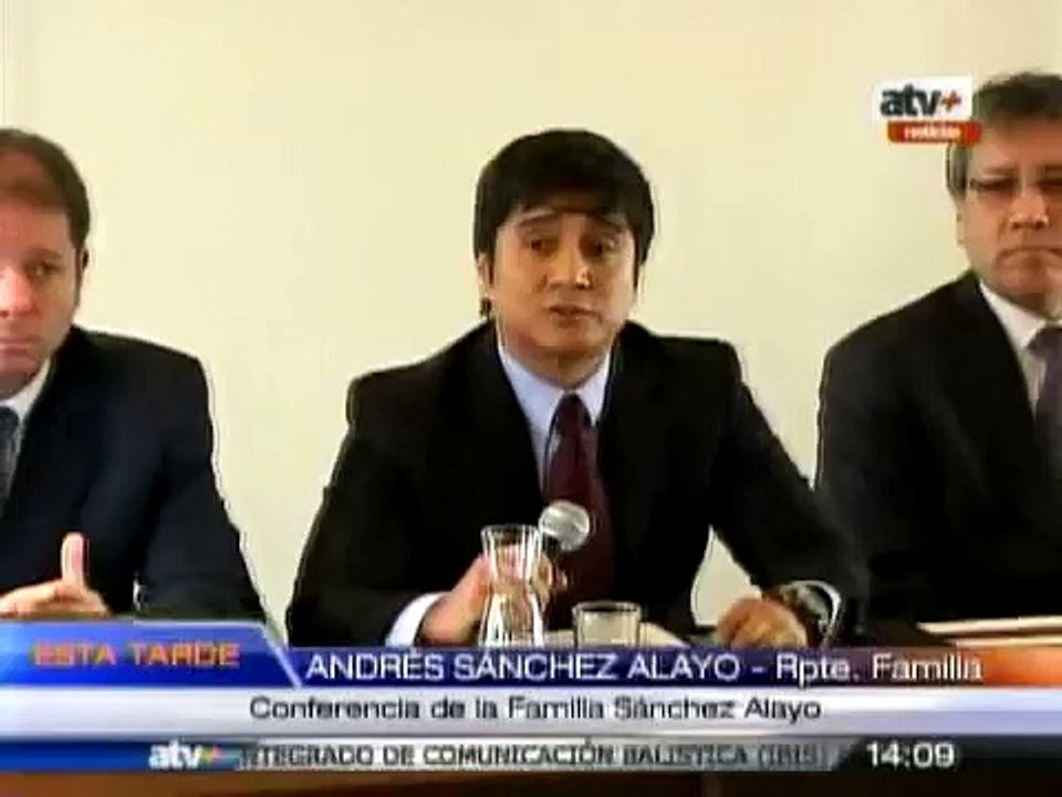 Caso Sanchez Alayo, Conferencia de prensa de los abogados de la familia Sánchez Alayo (Parte 1)