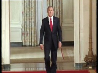 'Don't Watcth That Watch This' George Bush Walking BBC Comedy 2005 UK