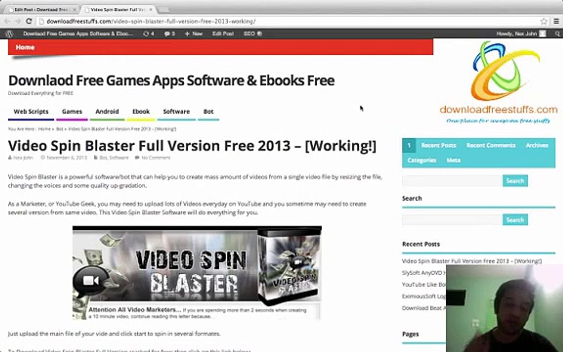 Video Spin Blaster Pro Software Full Crack Version 2014 [100% Working]