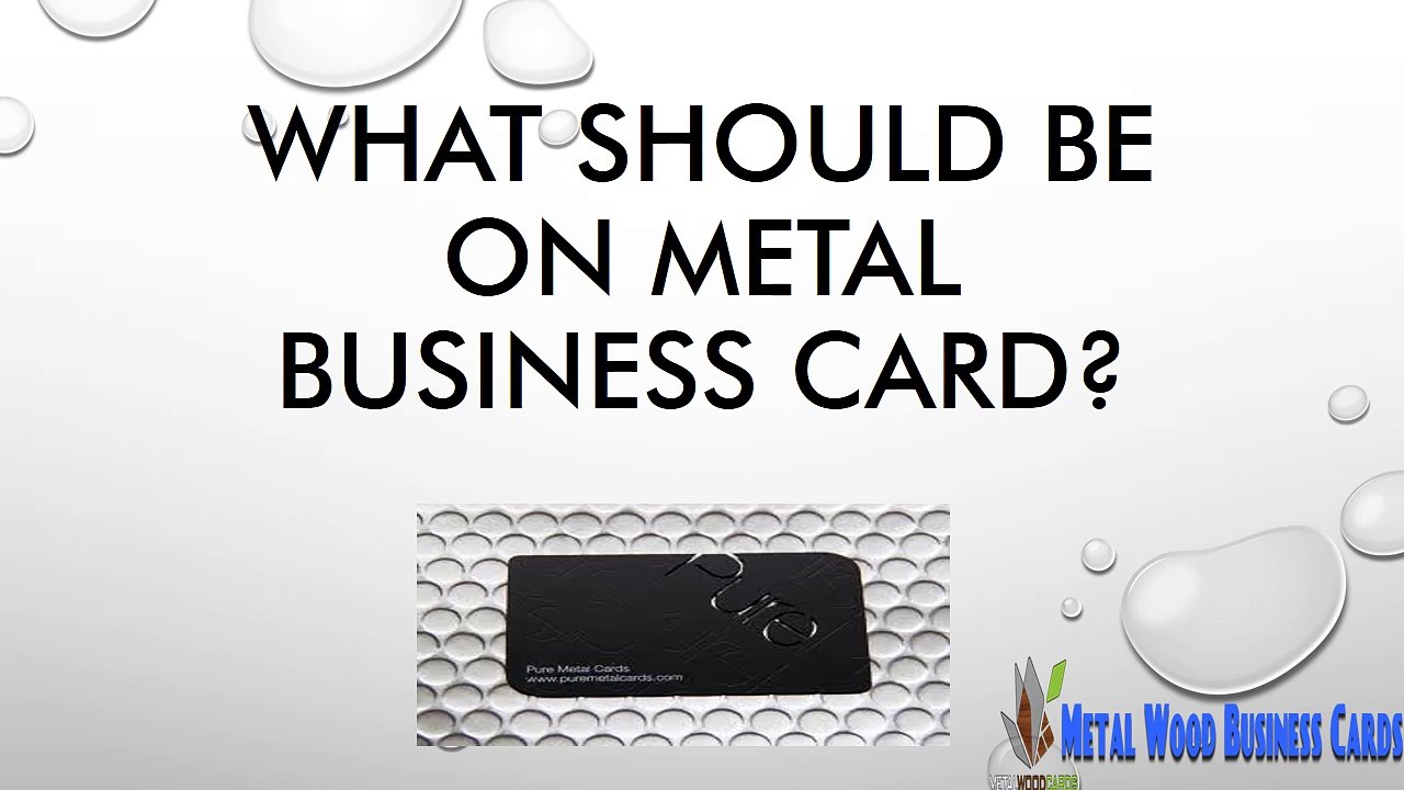 What should be on metal business card