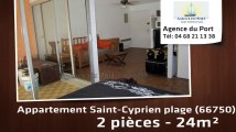 A vendre - appartement - Saint-Cyprien plage (66750) - 2 pièces - 25m²