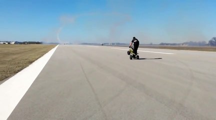 Plane passes within feet of a person 0-19 at videotri