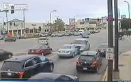 CCTV Footage of the massive Car Accident in  US
