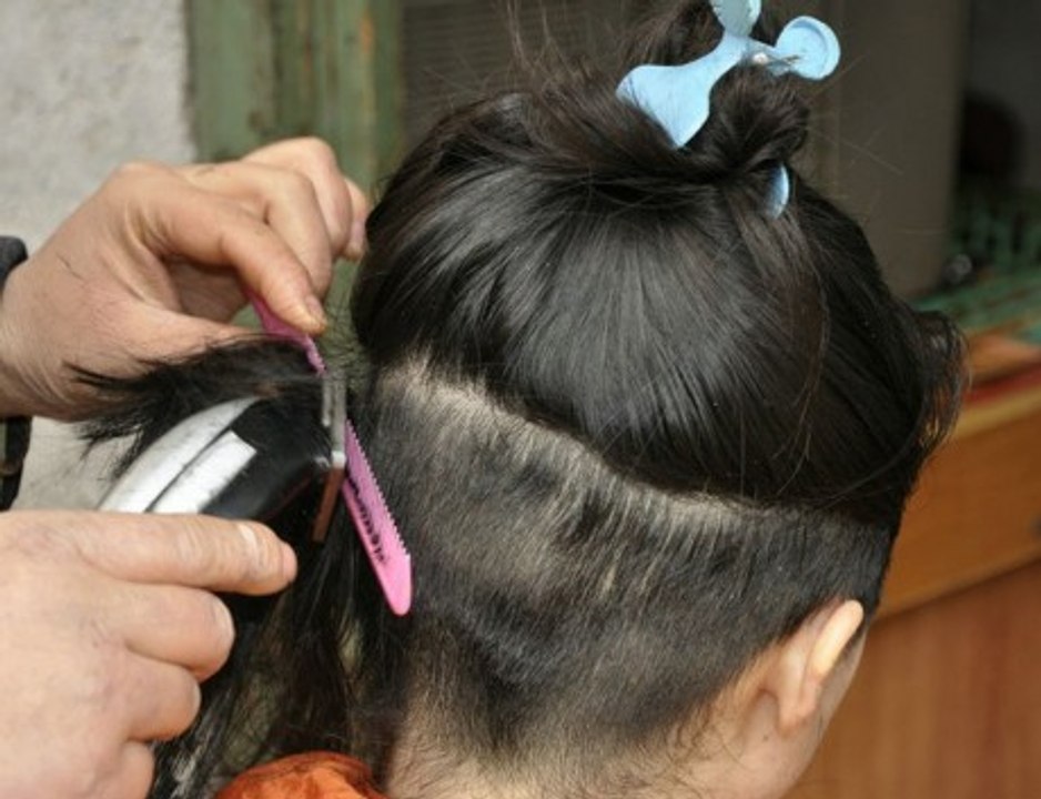 Long Hair Cutting - Long hair cut short video of haircut long haircut videos ASMR