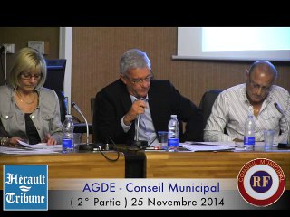 AGDE - 2014 - ( 2 ) CONSEIL MUNICIPAL 24 NOVEMBRE 2014