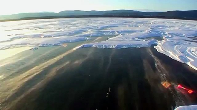 Frozen Lake - Baikal (undefinable blue colored ice)