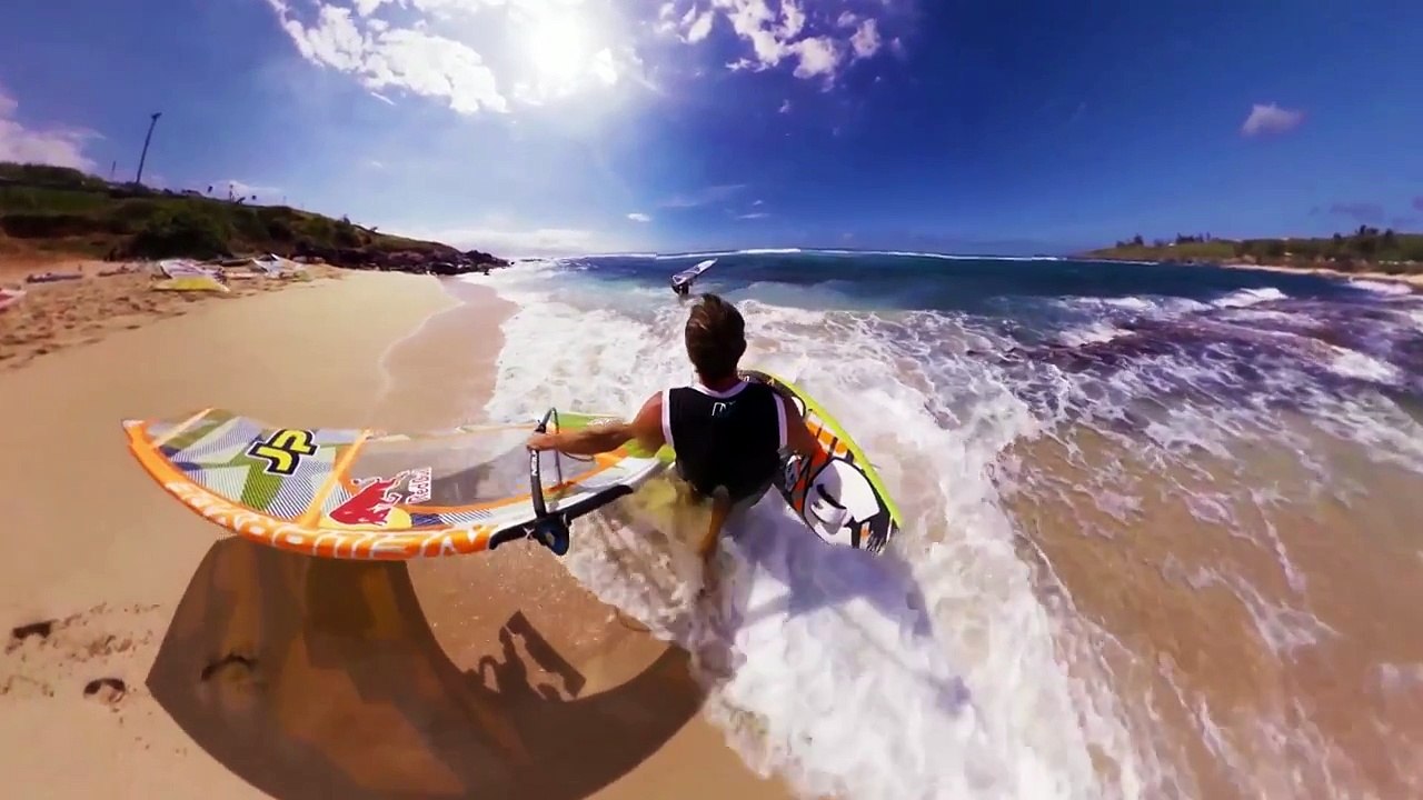 360° Panoramic Windsurfing - pole-mounted camera