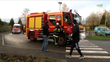 Exercice d'évacuation, incendie à la piscine du Cateau.