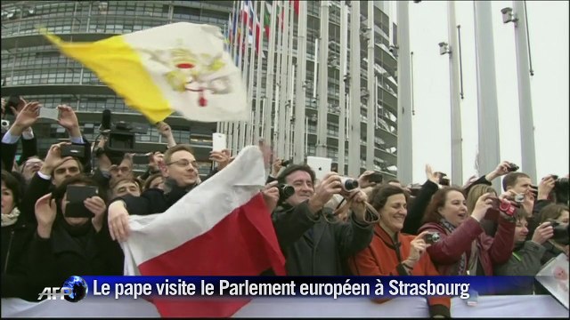 Strasbourg: le pape François en visite au Parlement européen