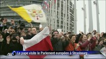 Strasbourg: le pape François en visite au Parlement européen