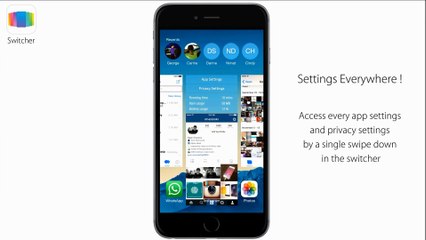 Concept vidéo pour iOS 9 avec l'écran d'accueil de l'Apple Watch