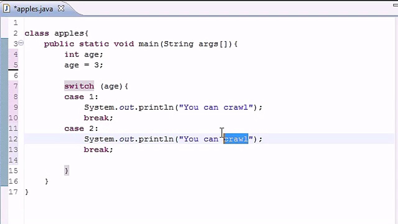 Java Programming Tutorial - 12 - Switch Statement