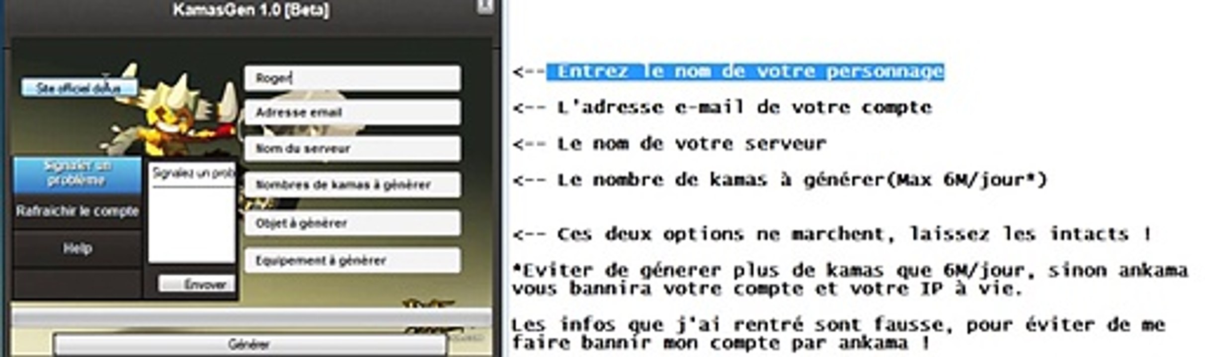 Dofus - kamas generator
