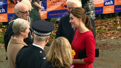 Скачать видео: Duchess Kate visits East Anglia's Children's Hospices