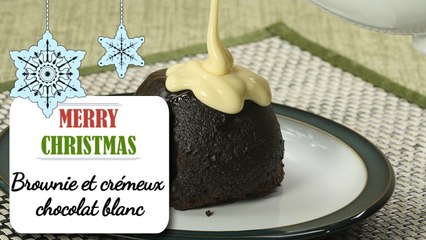 Brownie et crémeux de chocolat blanc - Recette dessert