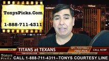 Houston Texans vs. Tennessee Titans Free Pick Prediction NFL Pro Football Odds Preview 11-30-2014