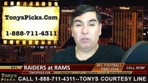 St Louis Rams vs. Oakland Raiders Free Pick Prediction NFL Pro Football Odds Preview 11-30-2014